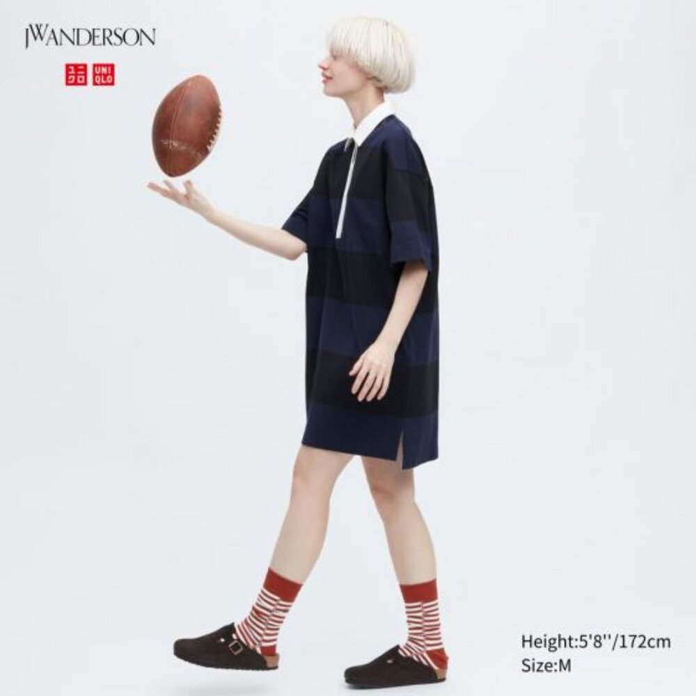 Uniqlo Striped Polo Short Sleeve Dress JW Anderson Size M